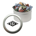 Silver Candy Window Tin w/ Chocolate Rocks